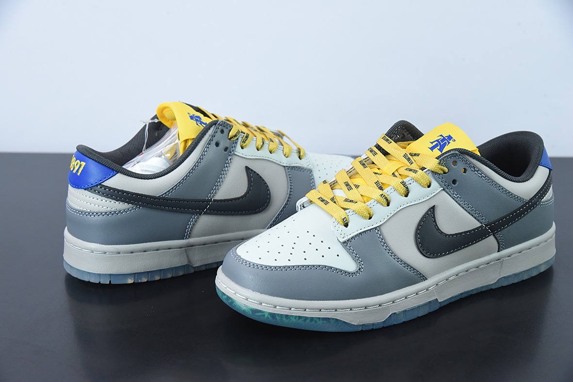 North Carolina A&T x Nike SB Dunk Low"Ayantee"大学联名配色深灰蓝黄货号:DR6187-001