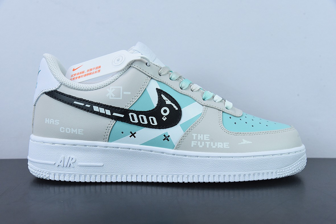 Nike Air Force 1 Low ’07 未来科技 灰蓝 空军一号低帮休闲板鞋 货号:CW2288-111