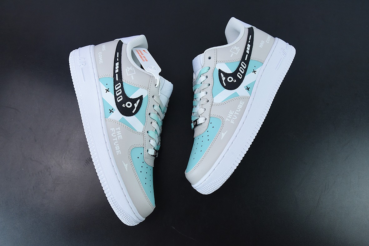 Nike Air Force 1 Low ’07 未来科技 灰蓝 空军一号低帮休闲板鞋 货号:CW2288-111