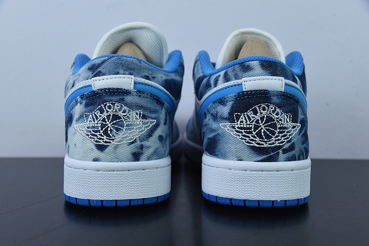Air Jordan 1 Low 水洗单宁 牛仔蓝 AJ1乔1低帮休闲板鞋 货号:DM8947 100