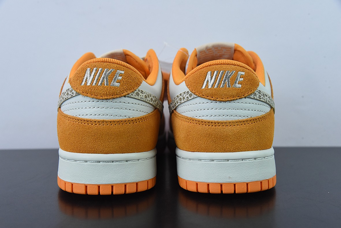 Nike SB Dunk Low “豹纹勾”白橙 运动休闲低帮板鞋 货号:DR0158-800