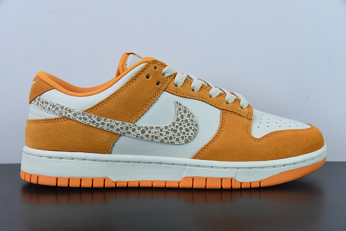 Nike SB Dunk Low “豹纹勾”白橙 运动休闲低帮板鞋 货号:DR0158-800