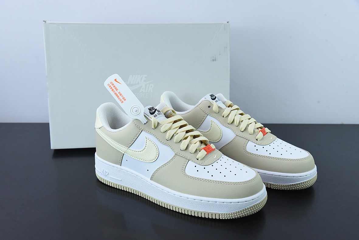 Nk Air Force 1'07 Low 帆布 青黄 小勾 空军一号低帮休闲板鞋货号：DZ2771-211