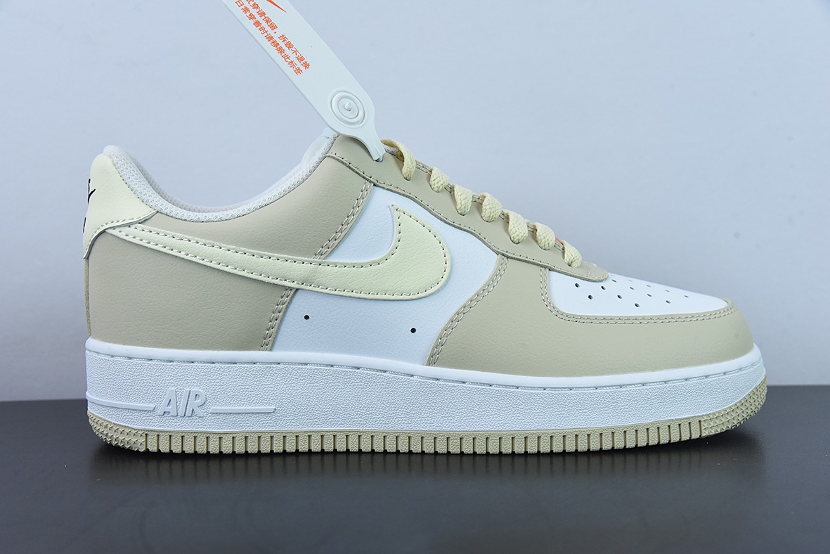 Nk Air Force 1'07 Low 帆布 青黄 小勾 空军一号低帮休闲板鞋货号：DZ2771-211