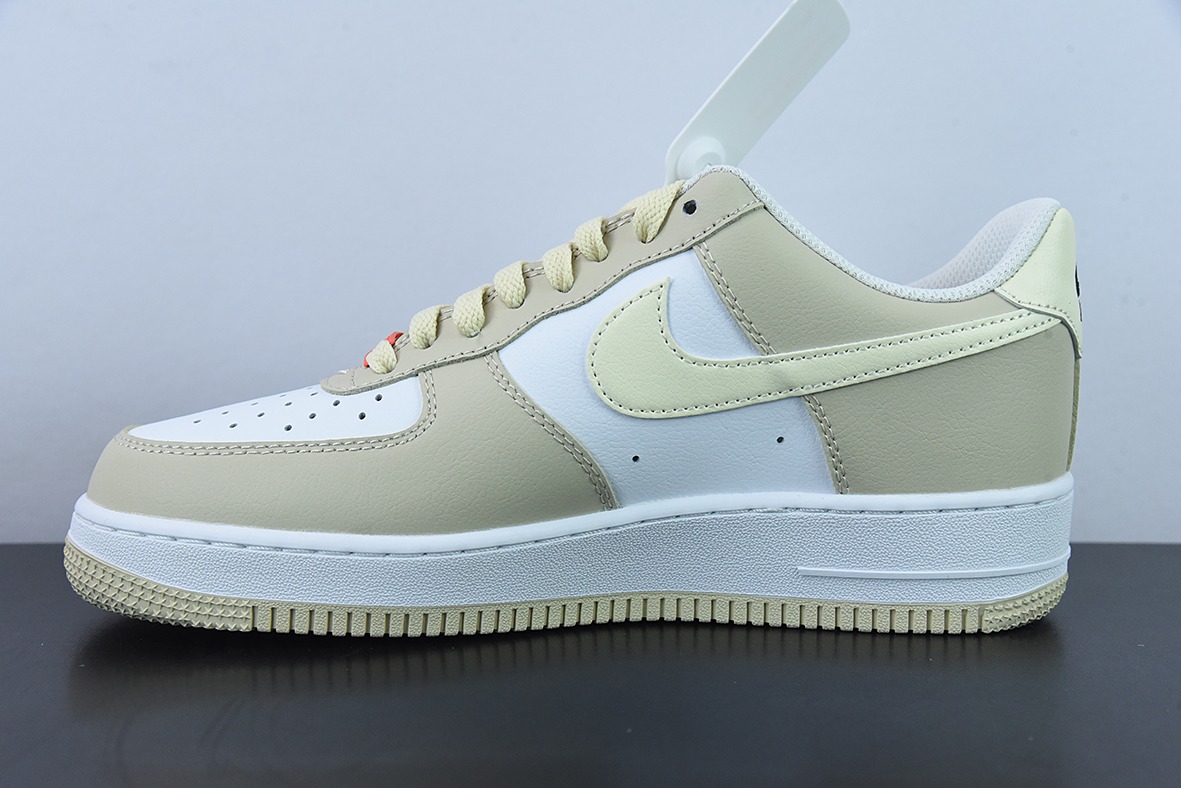 Nk Air Force 1'07 Low 帆布 青黄 小勾 空军一号低帮休闲板鞋货号：DZ2771-211