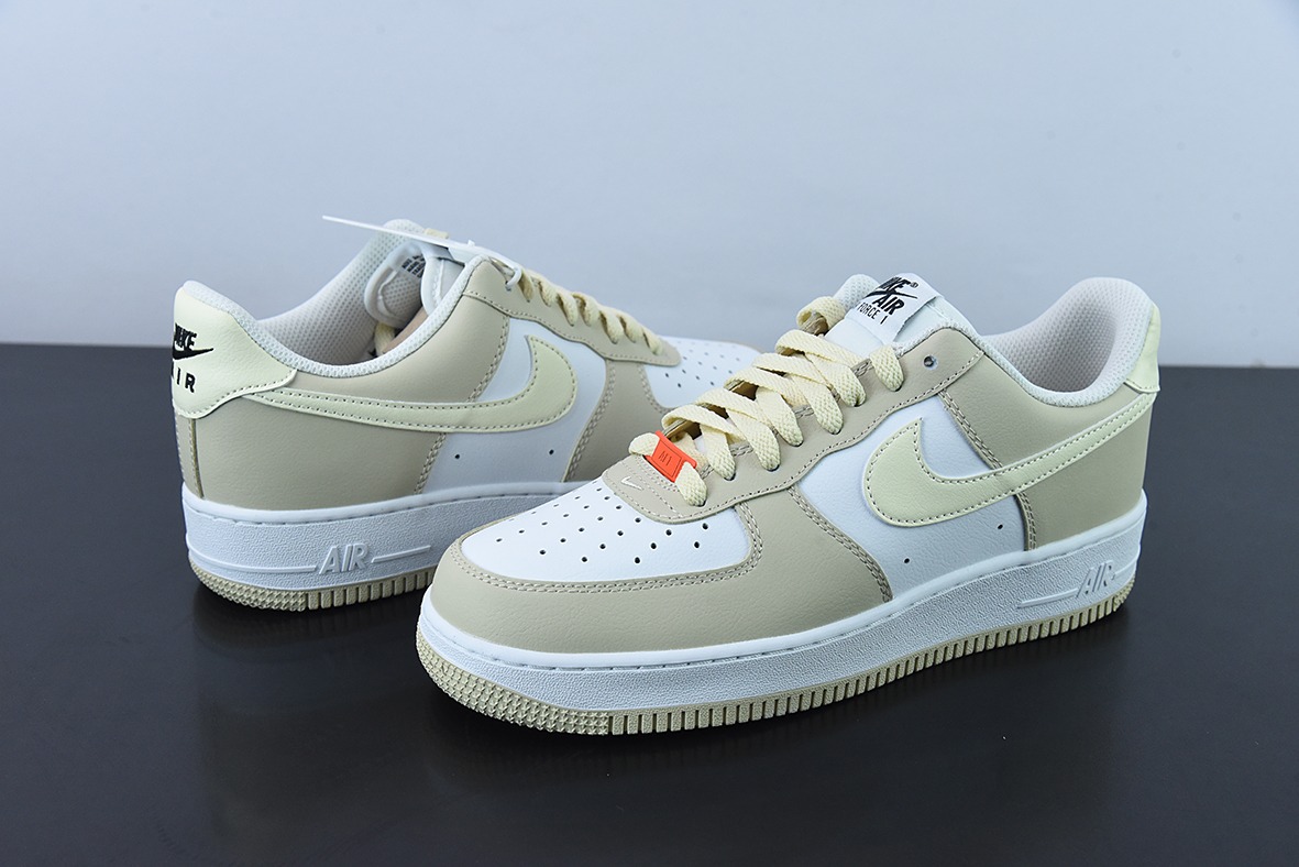Nk Air Force 1'07 Low 帆布 青黄 小勾 空军一号低帮休闲板鞋货号：DZ2771-211
