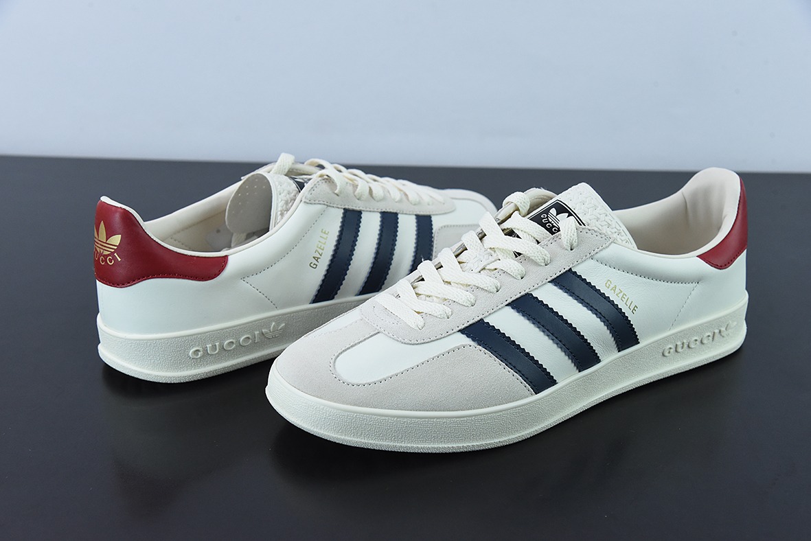 古驰Gucci x 德国运动品牌阿迪达斯Adidas Originals Gazelle"Esquisite Gucci"羚羊系列低帮复古百搭休闲运动板鞋