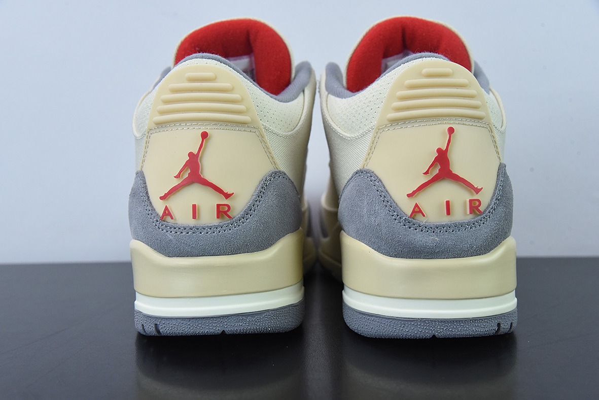 Air Jordan 3 Retro "Muslin" 米白 棉布男子运动鞋 纯原大厂产物货号：DH7139 100