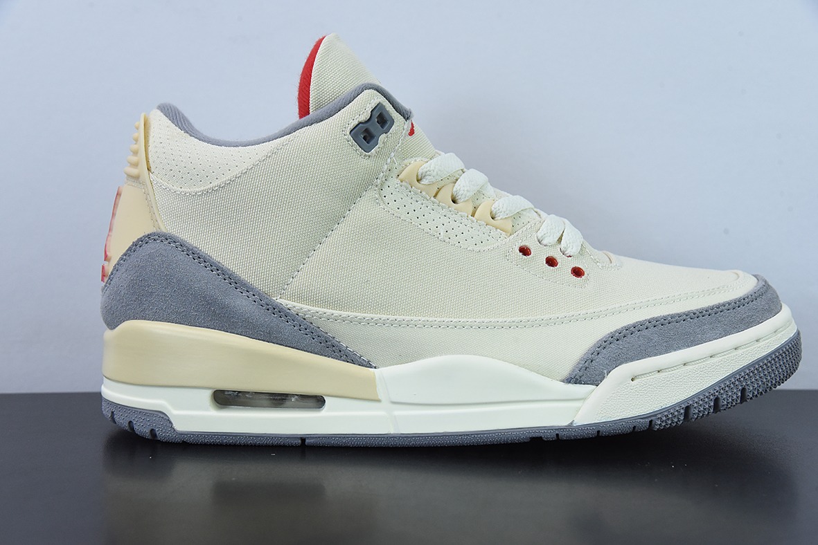 Air Jordan 3 Retro "Muslin" 米白 棉布男子运动鞋 纯原大厂产物货号：DH7139 100
