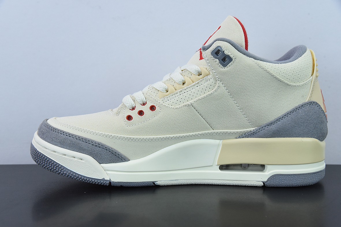 Air Jordan 3 Retro "Muslin" 米白 棉布男子运动鞋 纯原大厂产物货号：DH7139 100