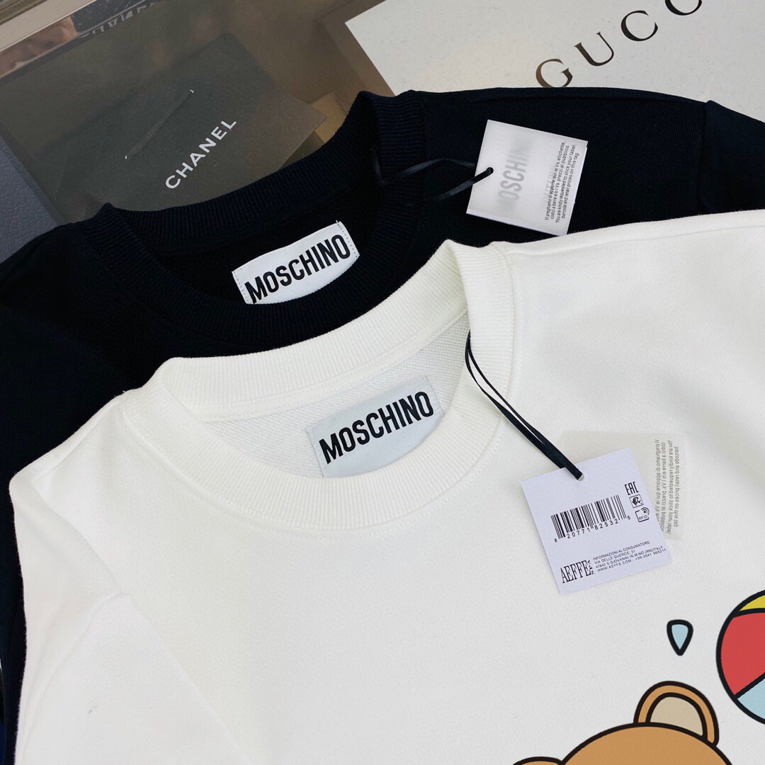 High-Quality Cotton Fabric Moschino Guard with Digital Printing in Black and White. - 图片 6