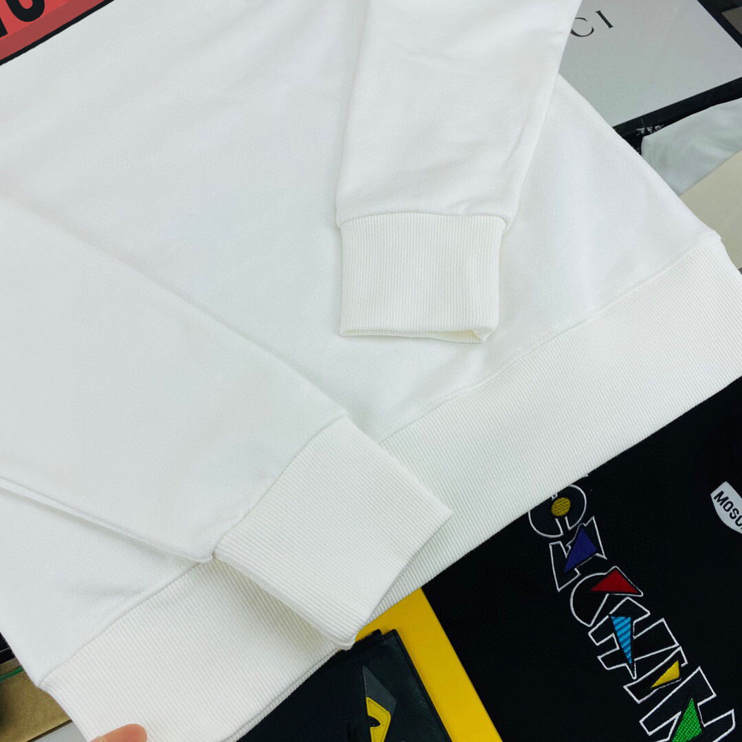 High-Quality Cotton Fabric Moschino Guard with Digital Printing in Black and White. - 图片 7