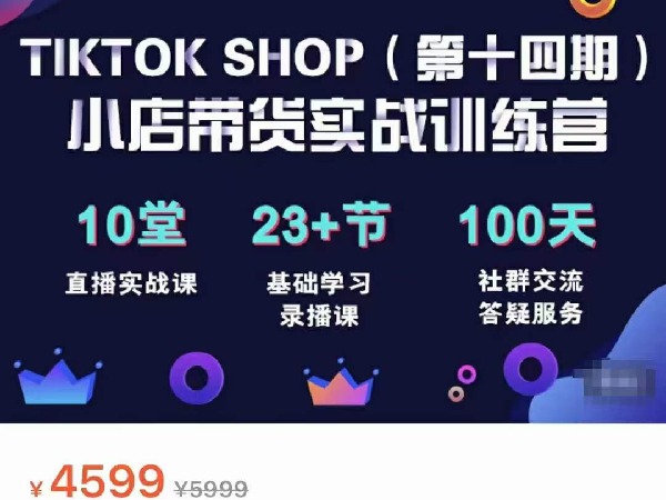 【捐赠39.9[红包]·《D0152-TikTok Shop全球店带货训练营（第十四期》】 【原版无水印】