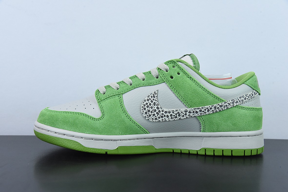 NK SB Dunk Low “豹纹勾”白绿 货号:DR0156-300 运动休闲低帮板鞋货号:DR0156-300
