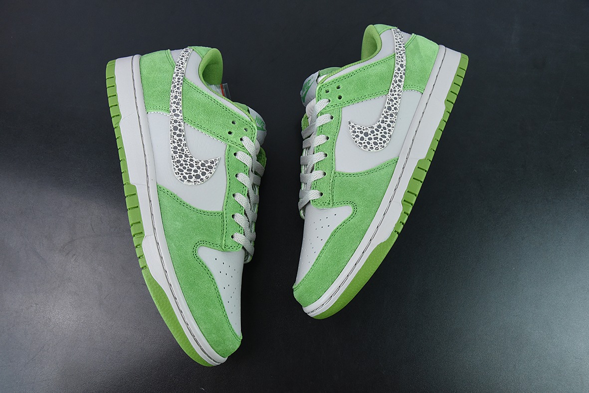 NK SB Dunk Low “豹纹勾”白绿 货号:DR0156-300 运动休闲低帮板鞋货号:DR0156-300