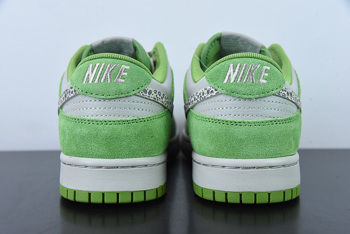 NK SB Dunk Low “豹纹勾”白绿 货号:DR0156-300 运动休闲低帮板鞋货号:DR0156-300