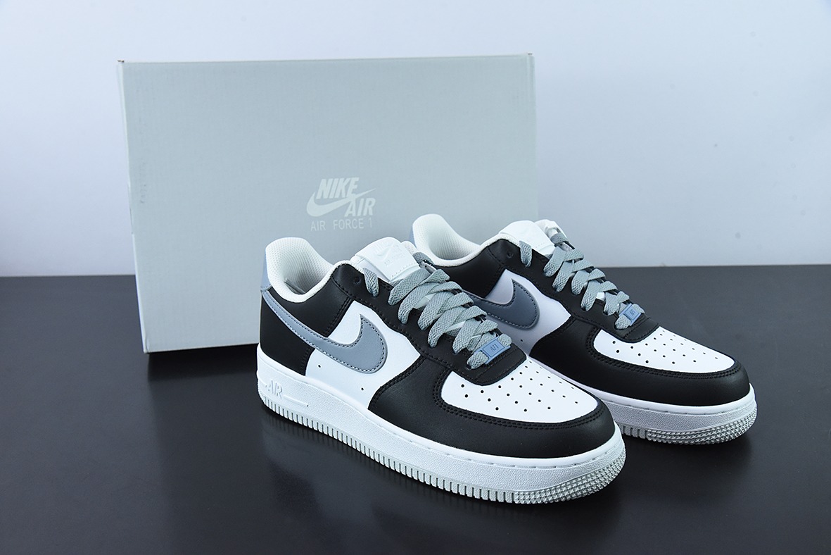 NK Air Force 1 空军一号低帮运动休闲板鞋黑白灰勾 货号 FD9065-100