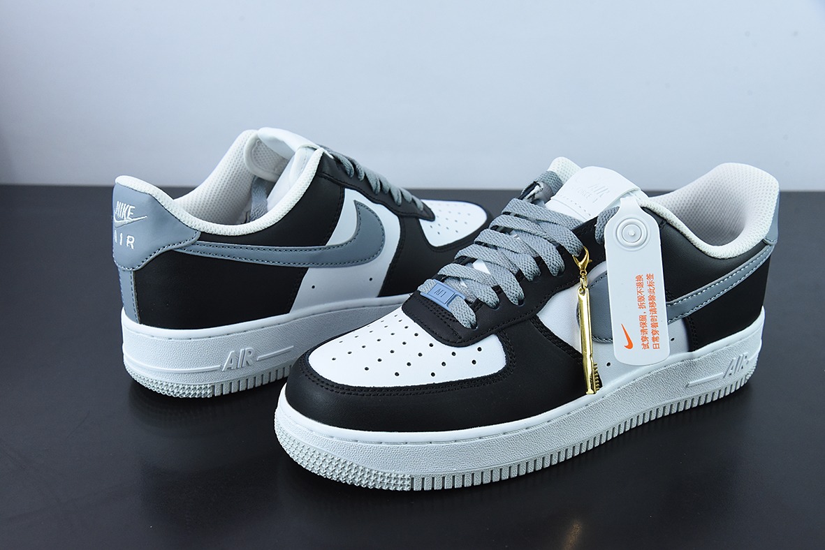 NK Air Force 1 空军一号低帮运动休闲板鞋黑白灰勾 货号 FD9065-100