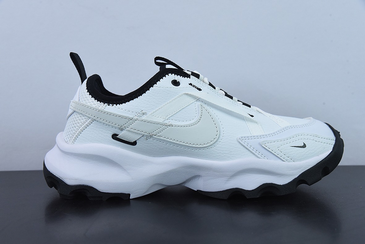 Nike TC 7900"White/Black"复古老爹百搭休闲慢跑鞋“皮革白黑”DR7851-100