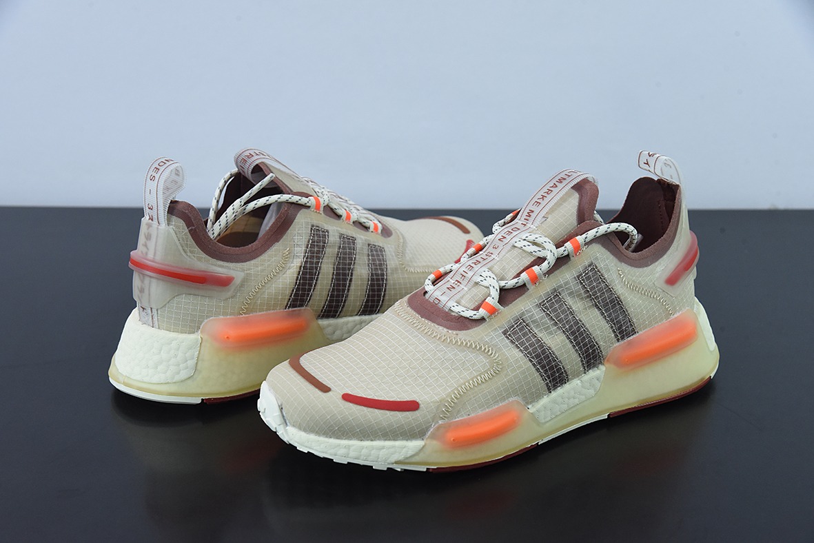 阿迪达斯Adidas NMD_V3 Boost"OG White"飞织系列低帮爆米花缓震百搭休闲运动跑步鞋“GW3057
