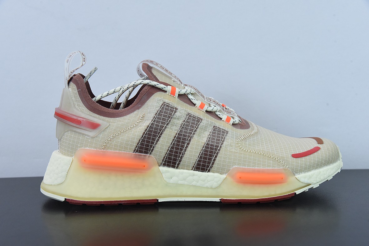 阿迪达斯Adidas NMD_V3 Boost"OG White"飞织系列低帮爆米花缓震百搭休闲运动跑步鞋“GW3057