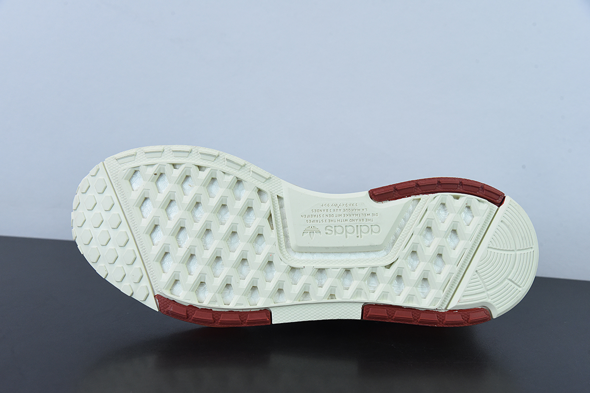 阿迪达斯Adidas NMD_V3 Boost"OG White"飞织系列低帮爆米花缓震百搭休闲运动跑步鞋“GW3057