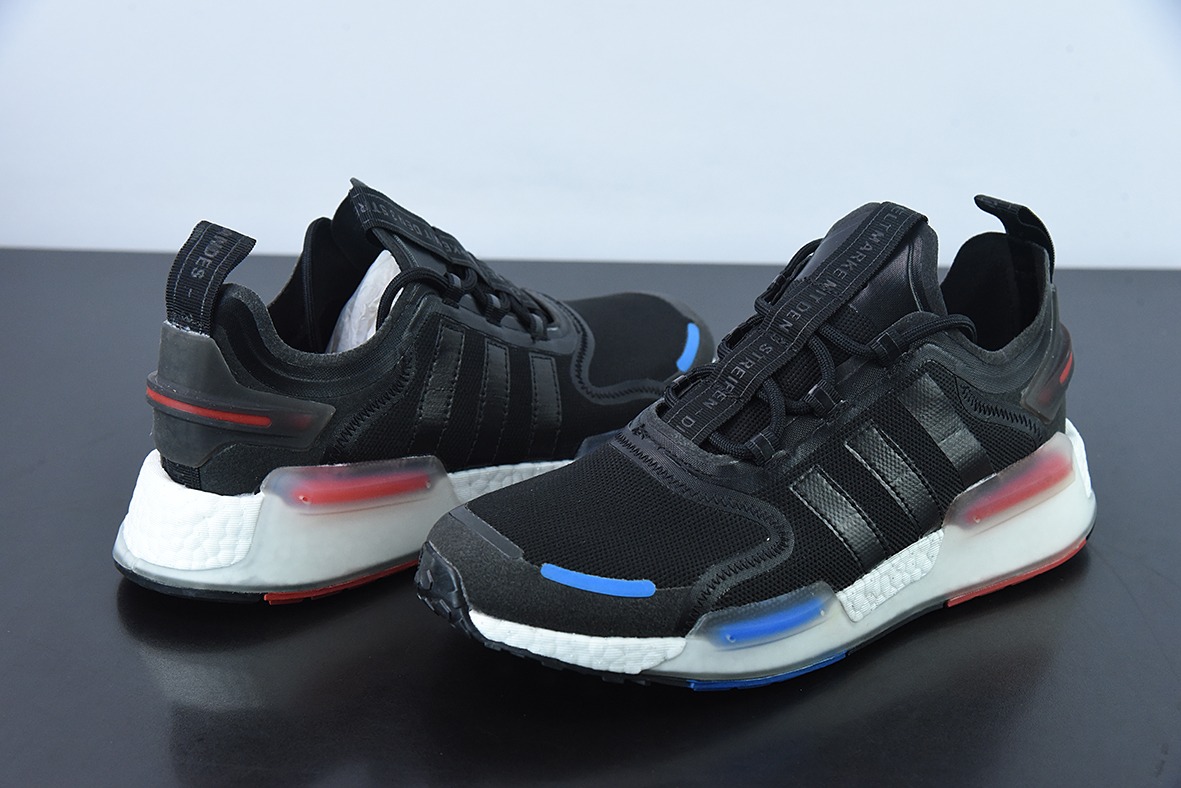 阿迪达斯Adidas NMD_V3 Boost"OG White"飞织系列低帮爆米花缓震百搭休闲运动跑步鞋“黑红蓝”GX3378
