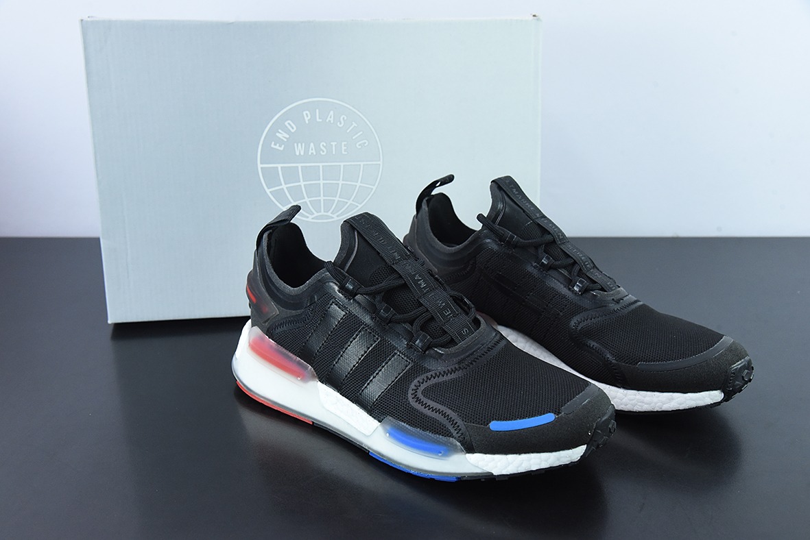 阿迪达斯Adidas NMD_V3 Boost"OG White"飞织系列低帮爆米花缓震百搭休闲运动跑步鞋“黑红蓝”GX3378