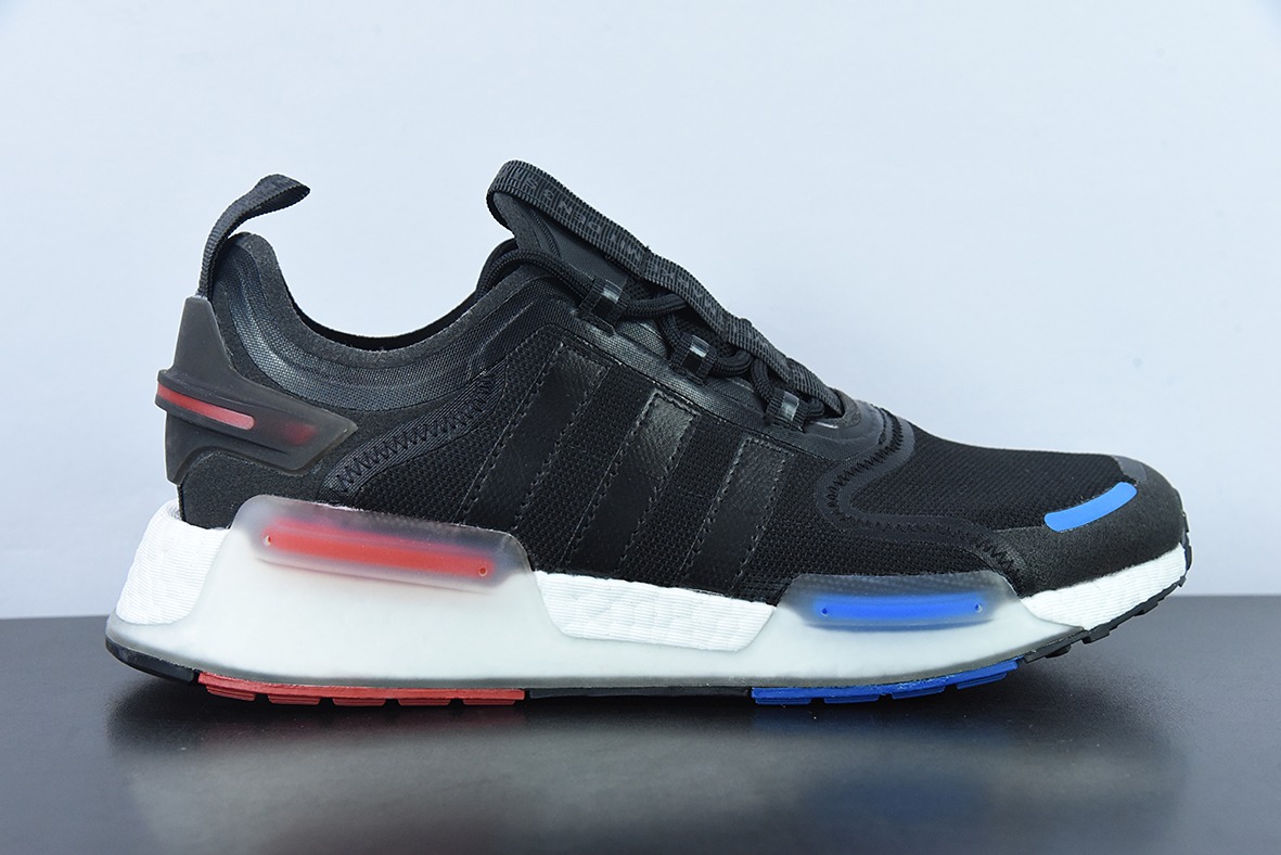 阿迪达斯Adidas NMD_V3 Boost"OG White"飞织系列低帮爆米花缓震百搭休闲运动跑步鞋“黑红蓝”GX3378