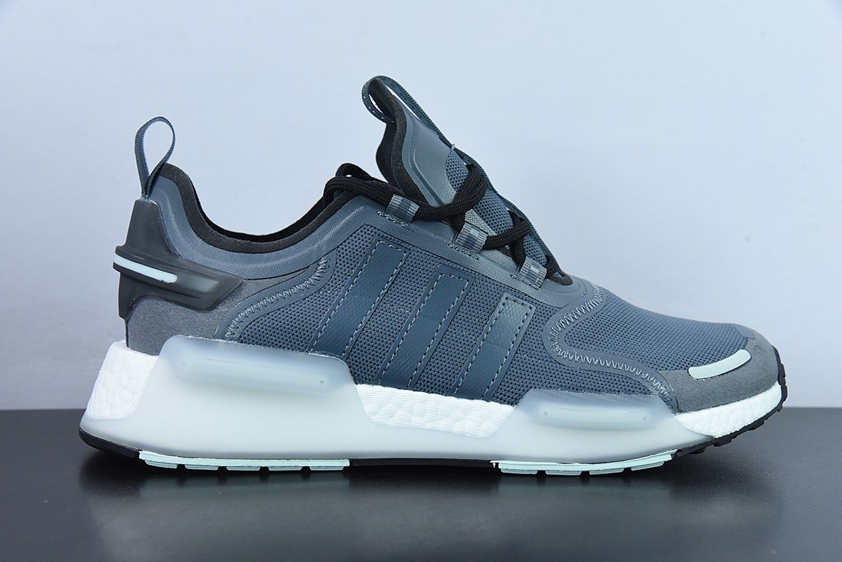 阿迪达斯Adidas NMD_V3 Boost"OG White"飞织系列低帮爆米花缓震百搭休闲运动跑步鞋“灰绿”GZ4353