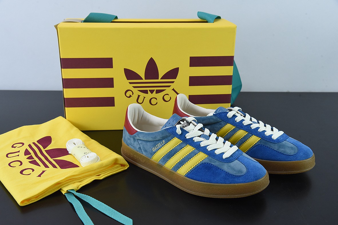 古驰Gucci x AD Originals Gazelle"Esquisite Gucci"联名羚羊系列低帮复古百搭休闲运动板鞋