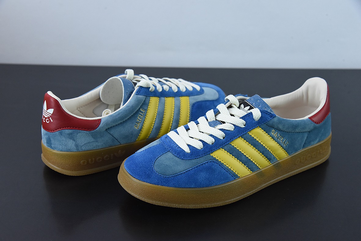 古驰Gucci x AD Originals Gazelle"Esquisite Gucci"联名羚羊系列低帮复古百搭休闲运动板鞋