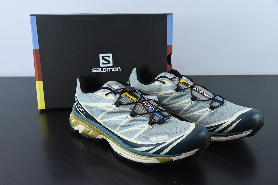 Salomon 萨洛蒙 XT-6 迷雾蓝 复古机能潮流休闲跑鞋 414551