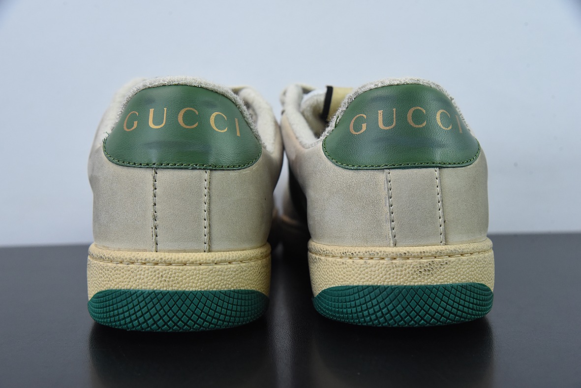 Gucci 古驰  Screener GG珐琅 复古做旧小脏板鞋