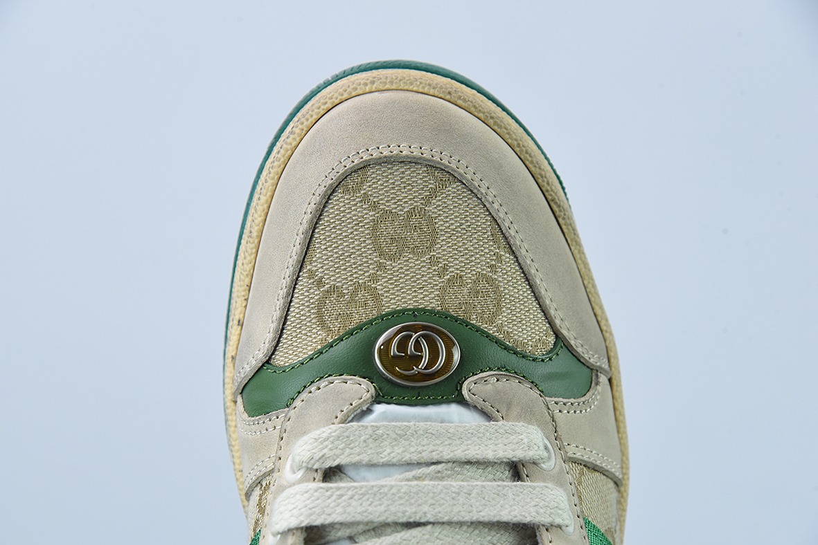 Gucci 古驰  Screener GG珐琅 复古做旧小脏板鞋