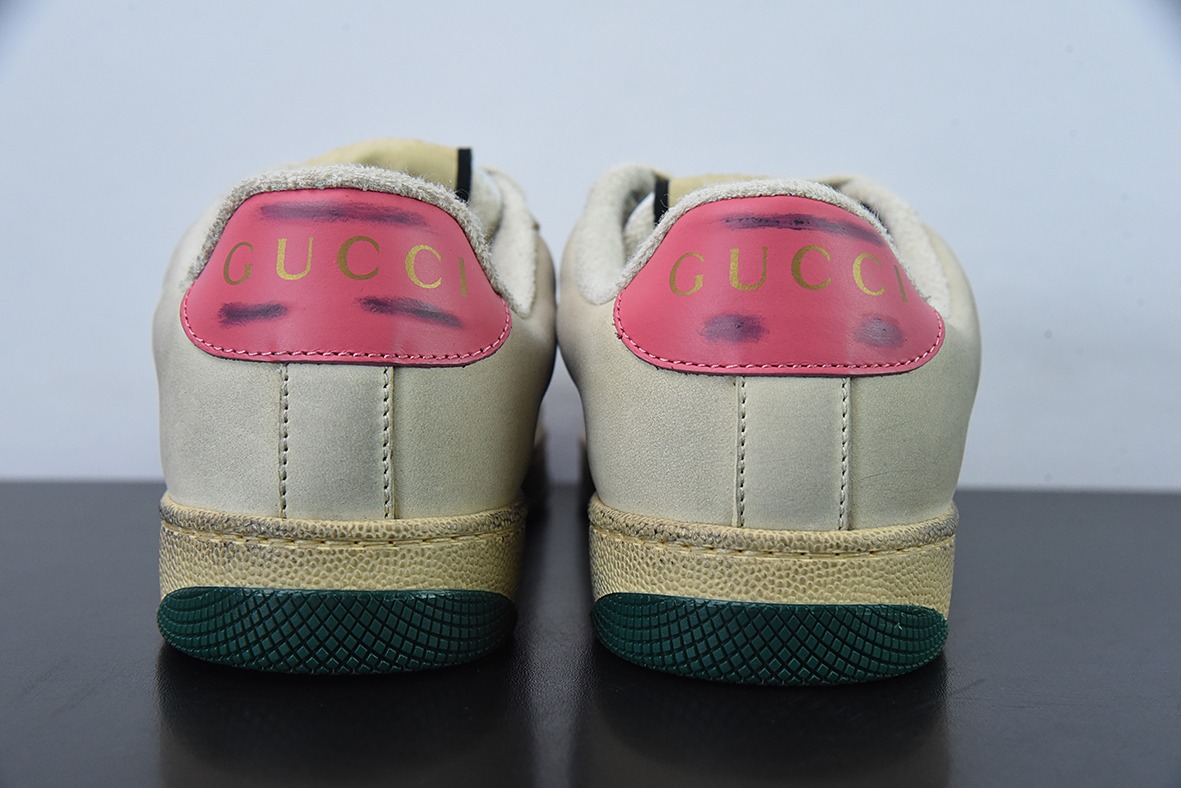 Gucci 古驰  Screener GG珐琅 复古做旧小脏板鞋