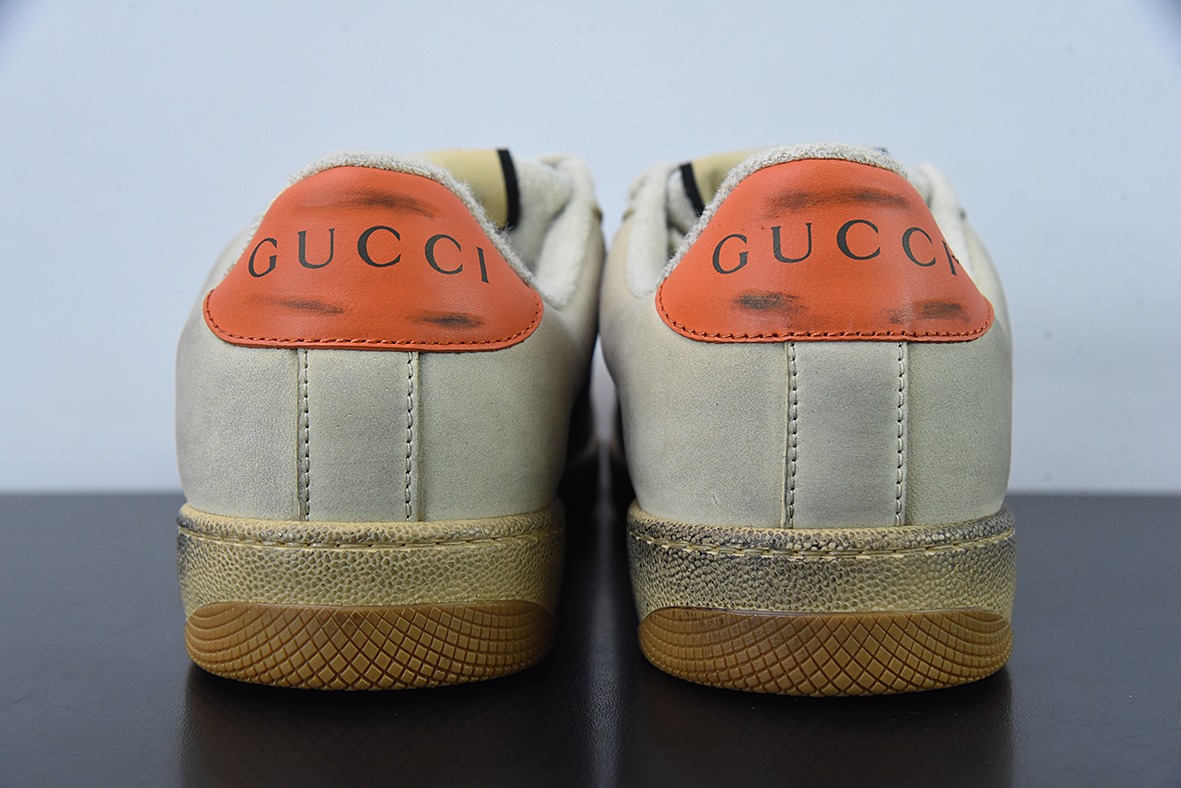 Gucci 古驰  Screener GG珐琅 复古做旧小脏板鞋