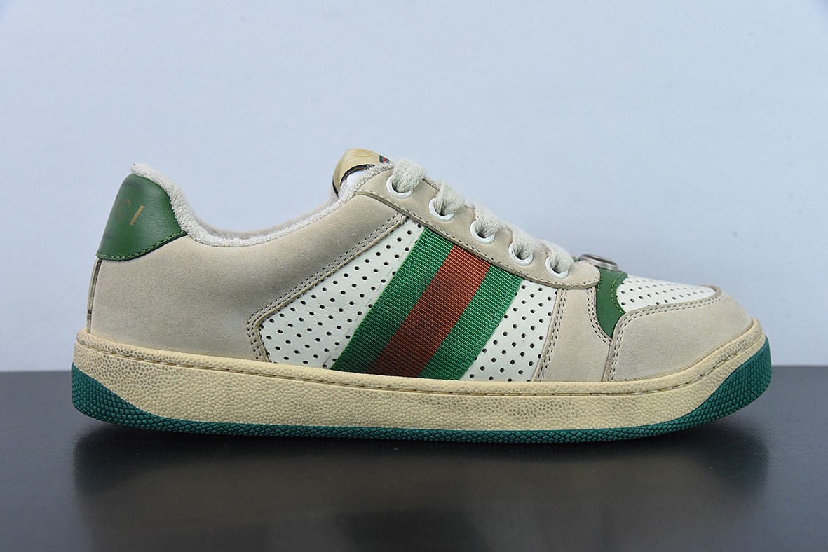 Gucci 古驰  Screener GG珐琅 复古做旧小脏板鞋