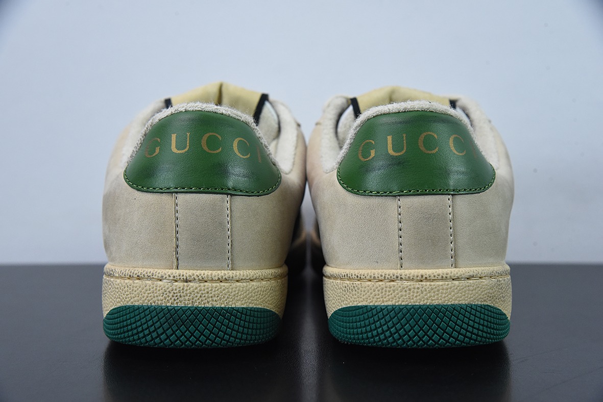 Gucci 古驰  Screener GG珐琅 复古做旧小脏板鞋