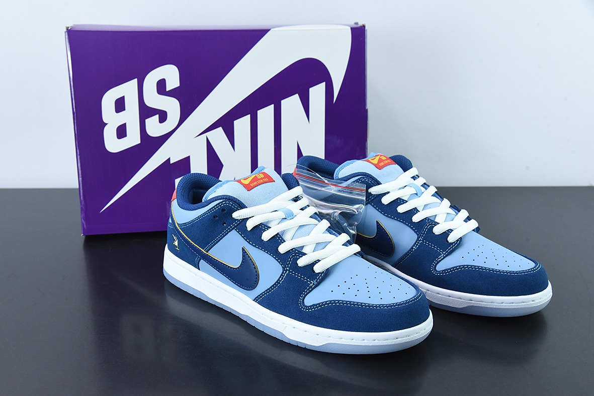 Who So Sad x NK SB Dunk Low 联名款低帮休闲运动滑板鞋 蓝 DX5549-400