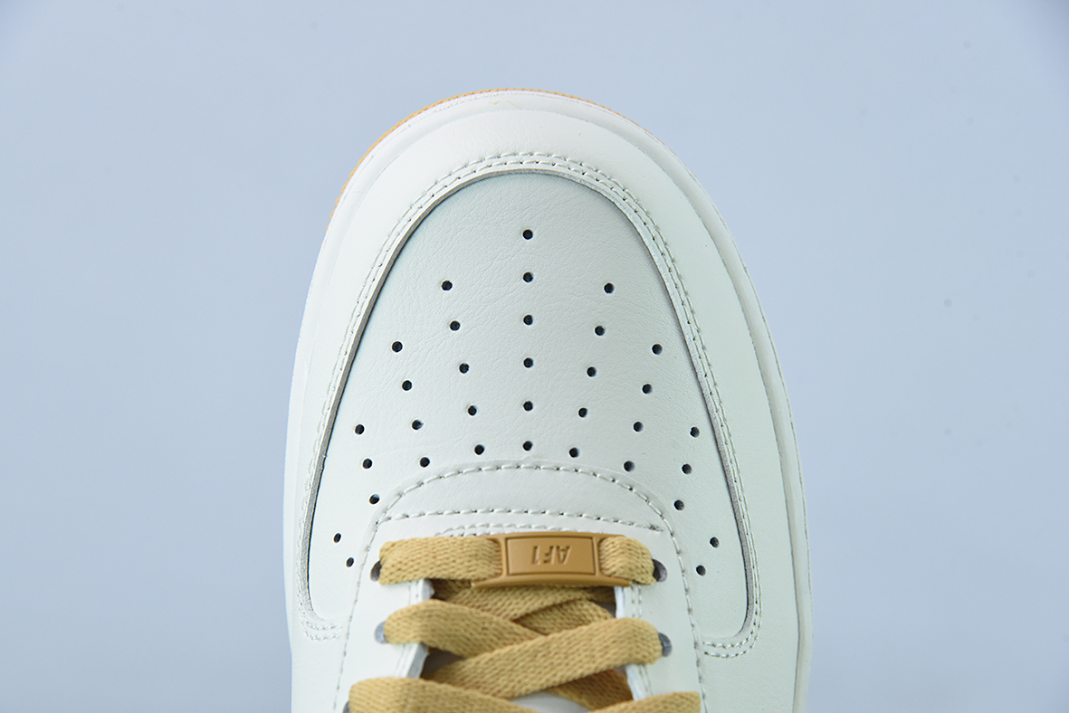 NK By You Air Force 1'07 Low Retro SP空军一号低帮经典百搭休闲运动板鞋“皮革米白姜黄黑钩子”FD9063-101