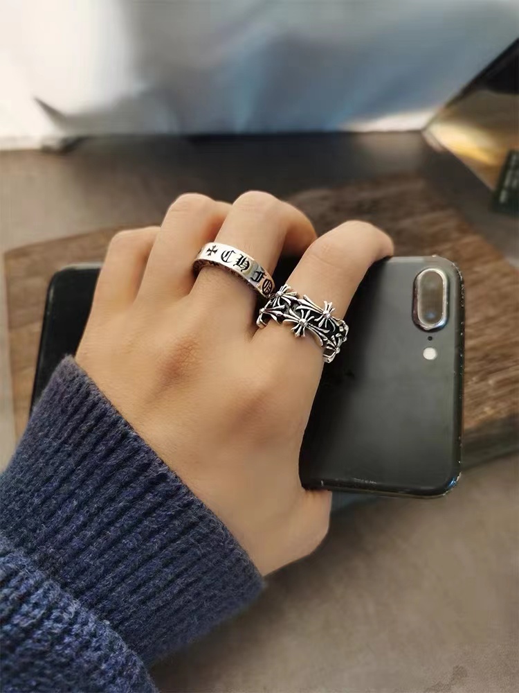 Chrome Hearts CHROME HEARTS高版本克罗心十字花戒指