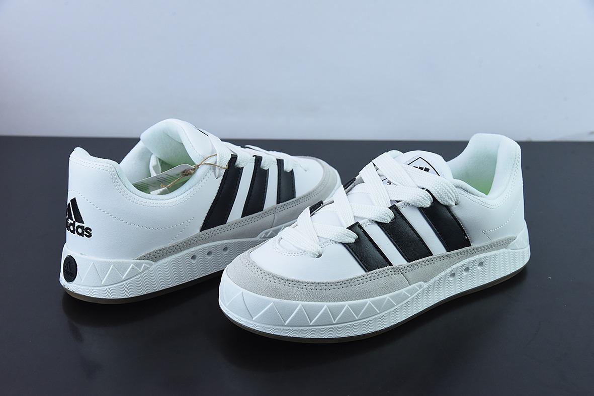 阿迪达斯 Originals Adimatic Low"White/Black/Grey"马蒂奇系列低帮复古鲨鱼面包休闲运动休闲滑板板鞋“白黑浅灰”DB2911