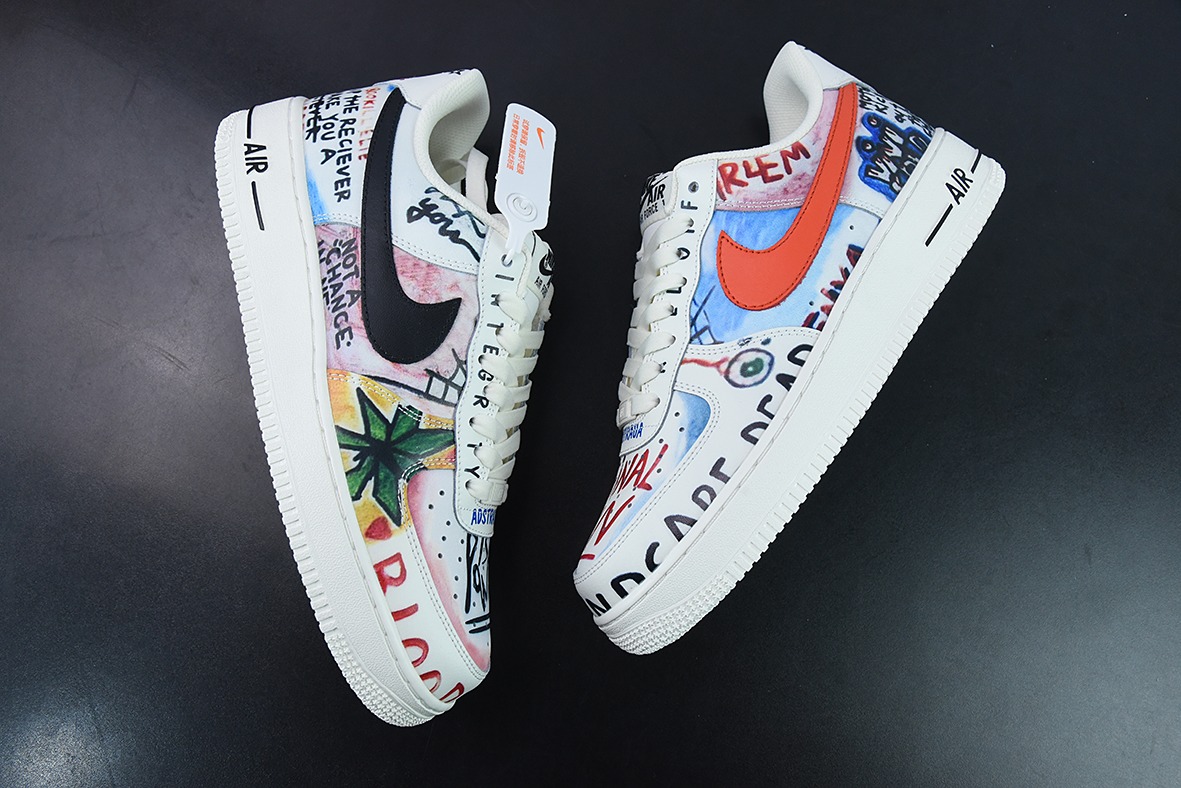 VLONE x Nike Air Force 1 联名涂鸦 空军一号低帮休闲板鞋潮牌联名超限量款 EDC陈冠希号:GT6969-198