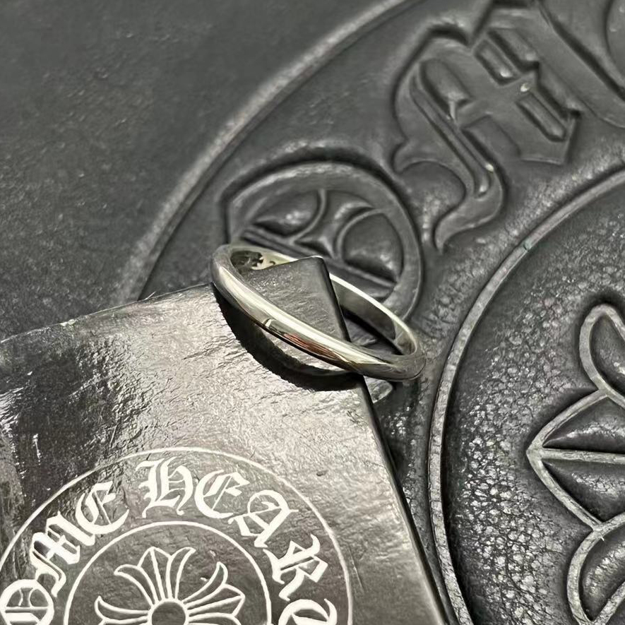 Chrome Hearts CHROME HEARTS高版本克罗心细戒指素戒