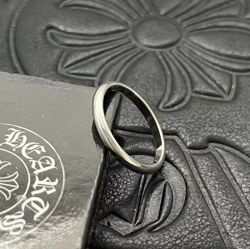 Chrome Hearts CHROME HEARTS高版本克罗心细戒指素戒