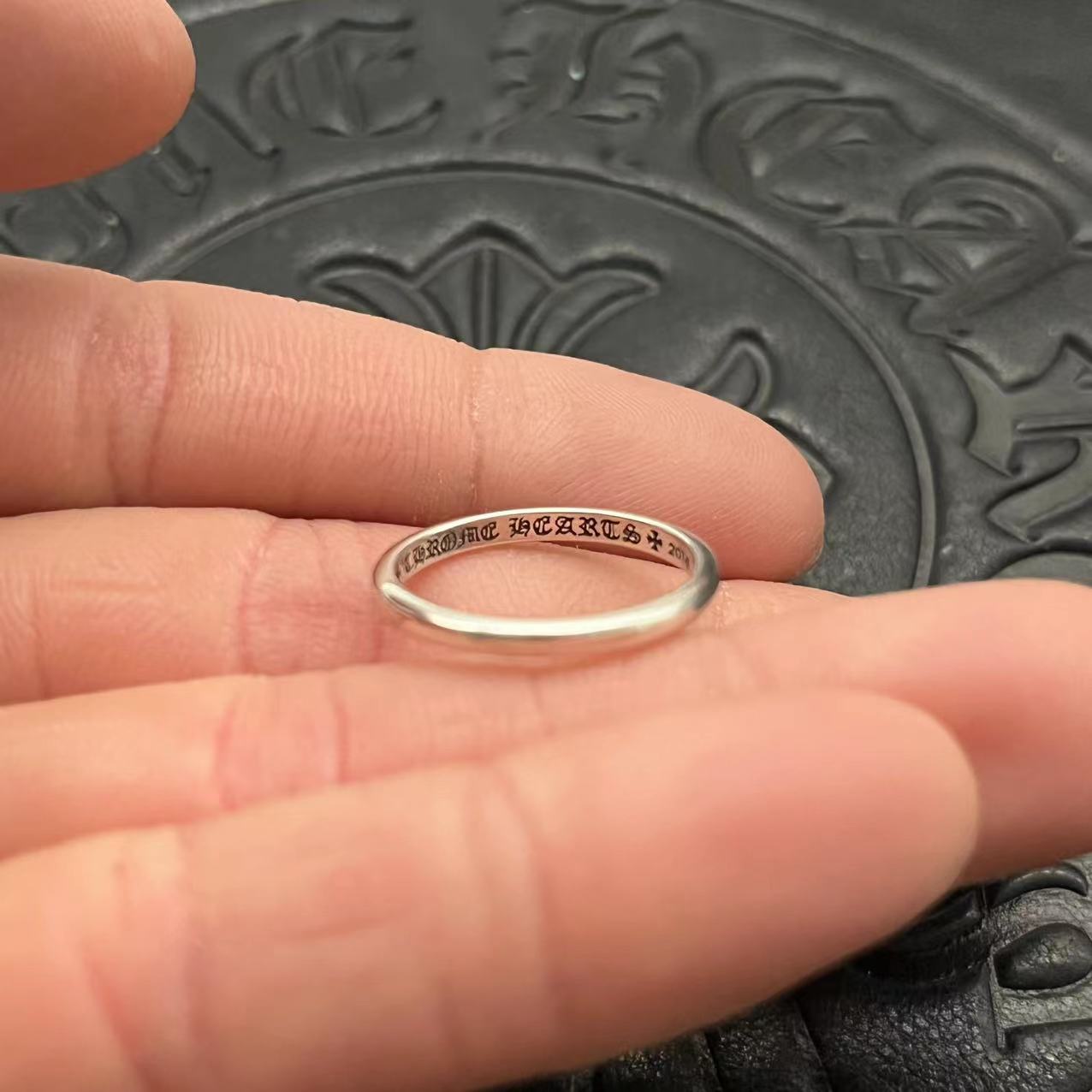 Chrome Hearts CHROME HEARTS高版本克罗心细戒指素戒