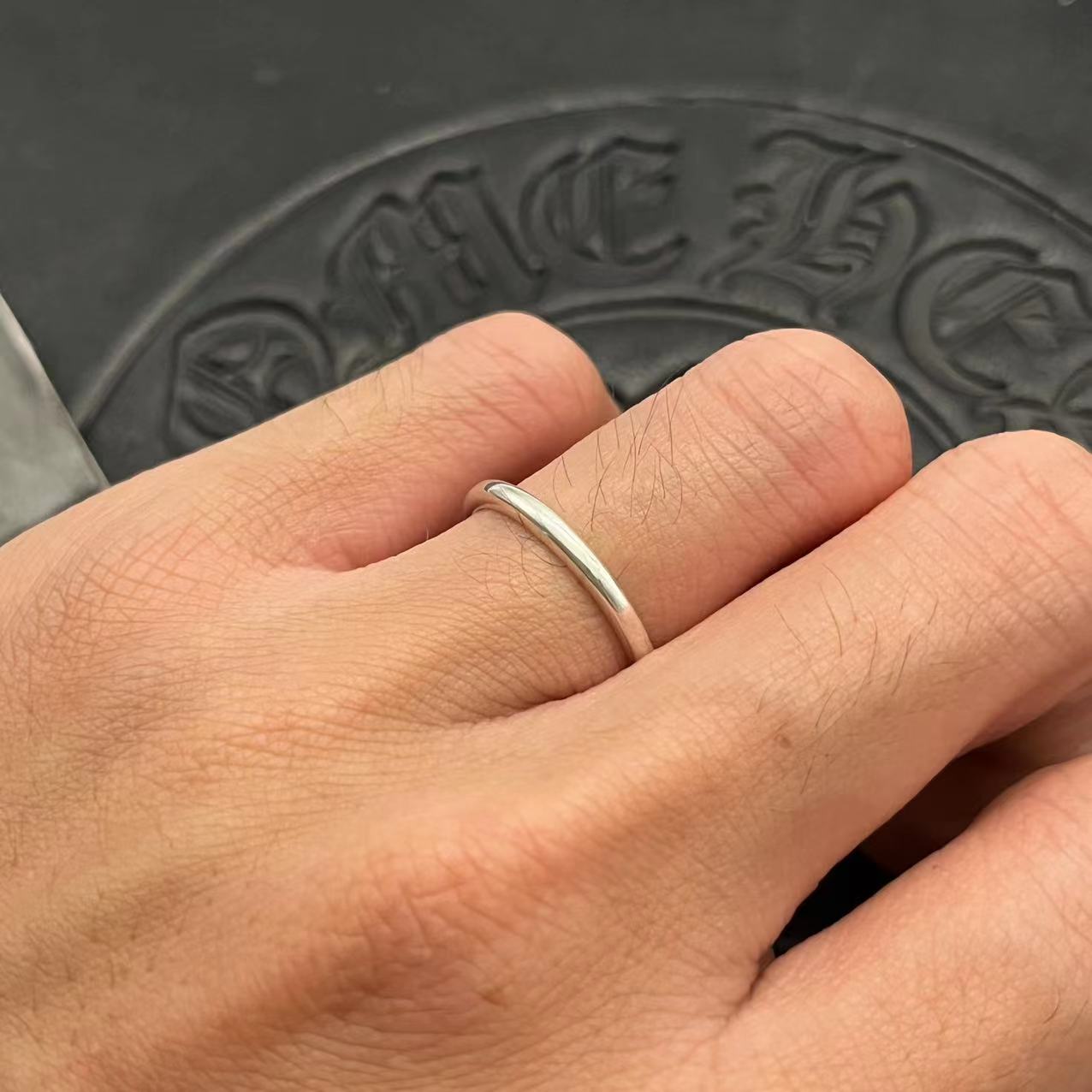 Chrome Hearts CHROME HEARTS高版本克罗心细戒指素戒