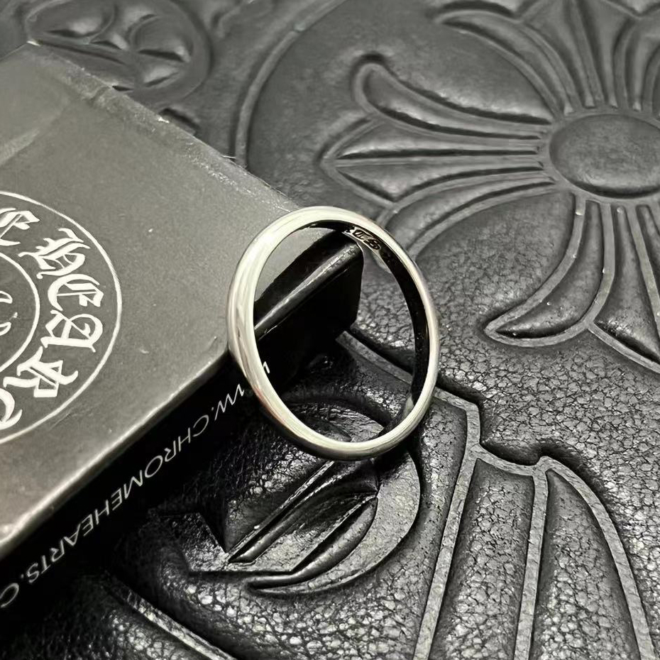 Chrome Hearts CHROME HEARTS高版本克罗心细戒指素戒