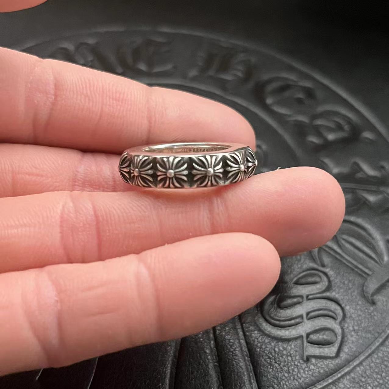 Chrome Hearts CHROME HEARTS高版本克罗心十字花戒指